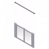 AKW Silverdale Frosted Option M 750 Shower Screen 900mm Wide - Non Handed