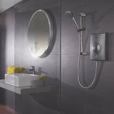 Aqualisa Quartz 10.5kW Electric Shower with Adjustable Height Head - Chrome/Graphite