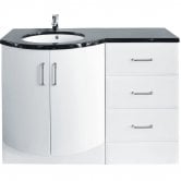 Arley Sparkle Combination Unit with Basin 1215mm Wide - Left Handed