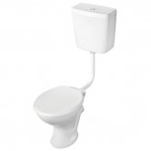 Armitage Shanks Sandringham 21 Low Level Toilet Push Button Cistern - Hardwearing Seat