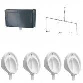 Armitage Shanks Sanura Hygeniq 4 Urinal Pack with Concealed Auto Cistern