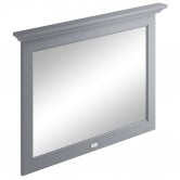 Bayswater Flat Bathroom Mirror 1000mm Wide - Plummett Grey
