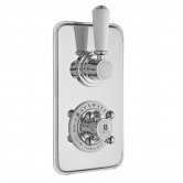 Bayswater Traditional Dual Concealed Shower Valve White/Chrome
