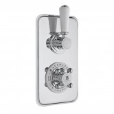 Bayswater Traditional Dual Concealed Shower Valve with Diverter White/Chrome