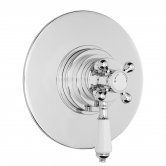 Bayswater Traditional Dual Concealed Concentric Shower Valve White/Chrome