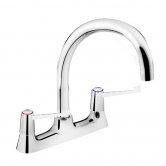Bristan Value Kitchen Sink Mixer Tap Deck Mounted with 6 Inch Lever Handles - Chrome