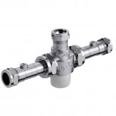Bristan Commercial MT753 Thermostatic Mixing Valve with Isolation 22mm - Chrome
