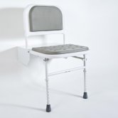 Bristan Aluminium Shower Seat with Legs - DocM White