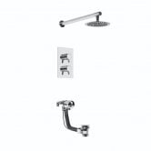 Bristan Prism Dual Concealed Mixer Shower with Fixed Head and Bath Filler