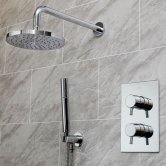 Bristan Prism Dual Concealed Mixer Shower with Shower Kit and Fixed Head - Chrome