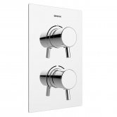 Bristan Prism Thermostatic Recessed Dual Control Shower Valve with Two Outlet Diverter - Chrome