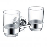 Bristan Solo Double Tumbler & Brass Holder, Chrome Plated