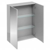 Britton 2-Doors Mirrored Bathroom Cabinet 750mm H x 600mm W - Light Grey