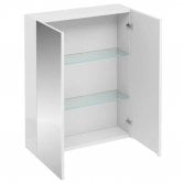 Britton 2-Doors Mirrored Bathroom Cabinet 750mm H x 600mm W - White