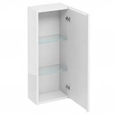 Britton 1-Door Mirrored Bathroom Cabinet 750mm H x 300mm W - White