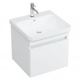 Britton Dalston Wall Hung 1-Drawer Vanity Unit with Basin 500mm Wide - Matt White
