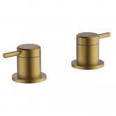 Britton Hoxton Deck Mounted Panel Valves - Brushed Brass