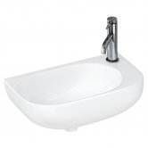 Britton Milan Wall Hung Cloakroom Basin 480mm Wide - 1 RH Tap Hole