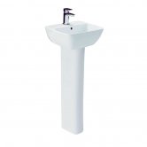 Britton My Home Basin with Full Pedestal 400mm Wide - 1 Tap Hole
