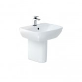 Britton My Home Basin with Semi Pedestal 500mm Wide - 1 Tap Hole