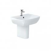Britton My Home Basin with Semi Pedestal 550mm Wide - 1 Tap Hole