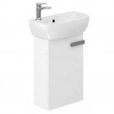 Britton My Home Wall Hung 1-Door Vanity Unit for Short Projection Basin - White