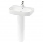 Britton Trim Basin with Full Pedestal 600mm Wide - 1 Tap hole