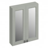 Burlington 60 Fitted 2-Door Mirrored Wall Cabinet Unit 600mm Wide Olive