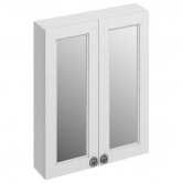 Burlington 60 Fitted 2-Door Mirrored Wall Cabinet Unit 600mm Wide Matt White