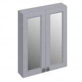 Burlington 60 Fitted 2-Door Mirror Wall Cabinet Unit 600mm Wide - Classic Grey