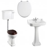 Burlington Bathroom Suite Standard Low Level Toilet Lever Cistern