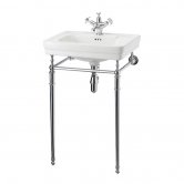 Burlington Contemporary Basin with Chrome Wash Stand 580mm Wide 1 Tap Hole