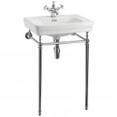 Burlington Contemporary Basin with Chrome Wash Stand 580mm Wide 3 Tap Hole