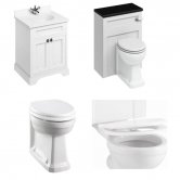 Burlington Furniture Bathroom Suite 670mm Wide Vanity Unit Matt White - 0 Tap Hole