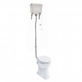 Burlington Regal High Level Toilet White Aluminium Cistern - Excluding Seat