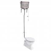 Burlington S-Trap High Level Toilet Polished Aluminium Cistern - Excluding Seat