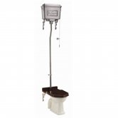 Burlington Standard High Level Toilet Polished Aluminium Cistern - Excluding Seat