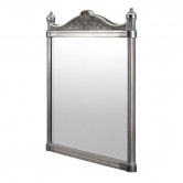Burlington Traditional Framed Bathroom Mirror 750mm High x 553mm Wide Brushed