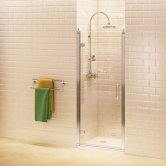 Burlington Traditional Hinged Shower Door 800mm Wide 8mm Glass