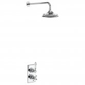 Burlington Trent Dual Concealed Mixer Shower with Medici Ceramic Lever and 9 Inch Fixed Head - Chrome