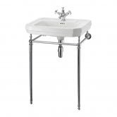 Burlington Victorian Basin with Chrome Wash Stand 610mm Wide 1 Tap Hole