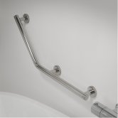 Coram Boston Safety Bar 135 Degree Left - Stainless Steel Polished