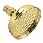 Deva 5 Inch Traditional Shower Head with Swivel Joint Gold
