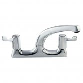 Deva Kitchen Sink Mixer Tap, Deck Mounted, 3 Inch Lever Handle, Chrome