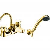 Deva Profile Deck Mounted Bath Shower Mixer Tap Gold