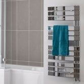 Duchy Pieve Designer Heated Towel Rail 1080mm H x 550mm W Chrome