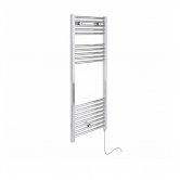 Duchy Deluxe Electric Straight Heated Towel Rail 920mm H X 480mm W - Chrome
