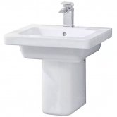 Duchy Ivy Basin and Semi Pedestal 500mm Wide 1 Tap Hole