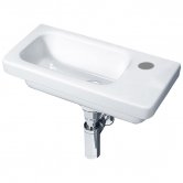 Duchy Ivy Slimline Wall Hung Basin 450mm Wide Right Handed 1 Tap Hole