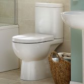 Duchy Lily Close Coupled Toilet with Push Button Cistern - Soft Close Seat